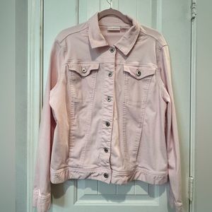 Pink denim jacket